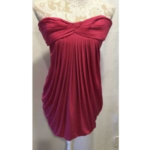 BCBG Maxazria Strapless Drape Open Back Dress XS